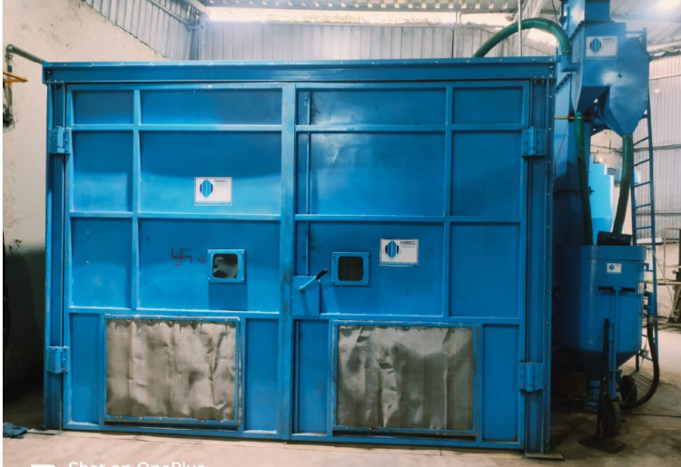 Shot blasting booth