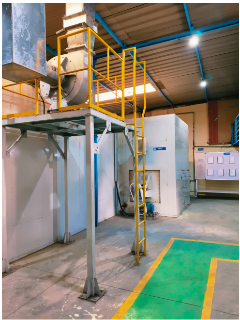 Powder coating process area