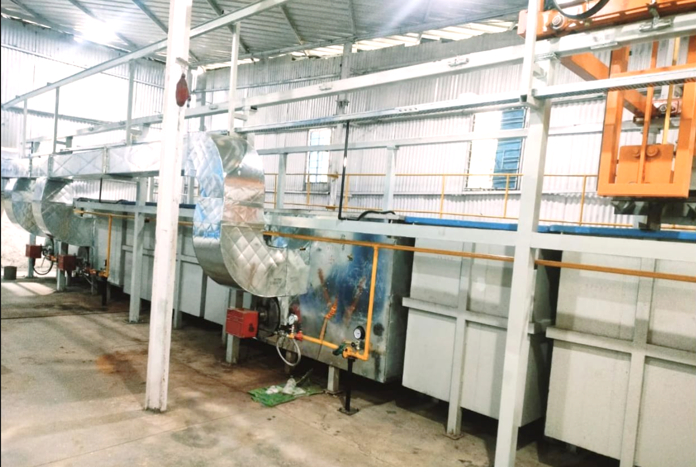 Powder coating plant view